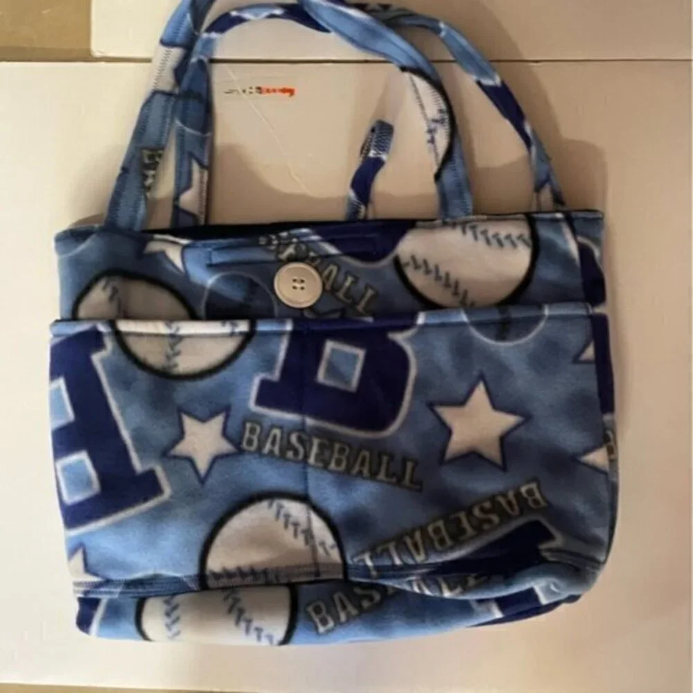 Tote Bag Baseballs Pattern
